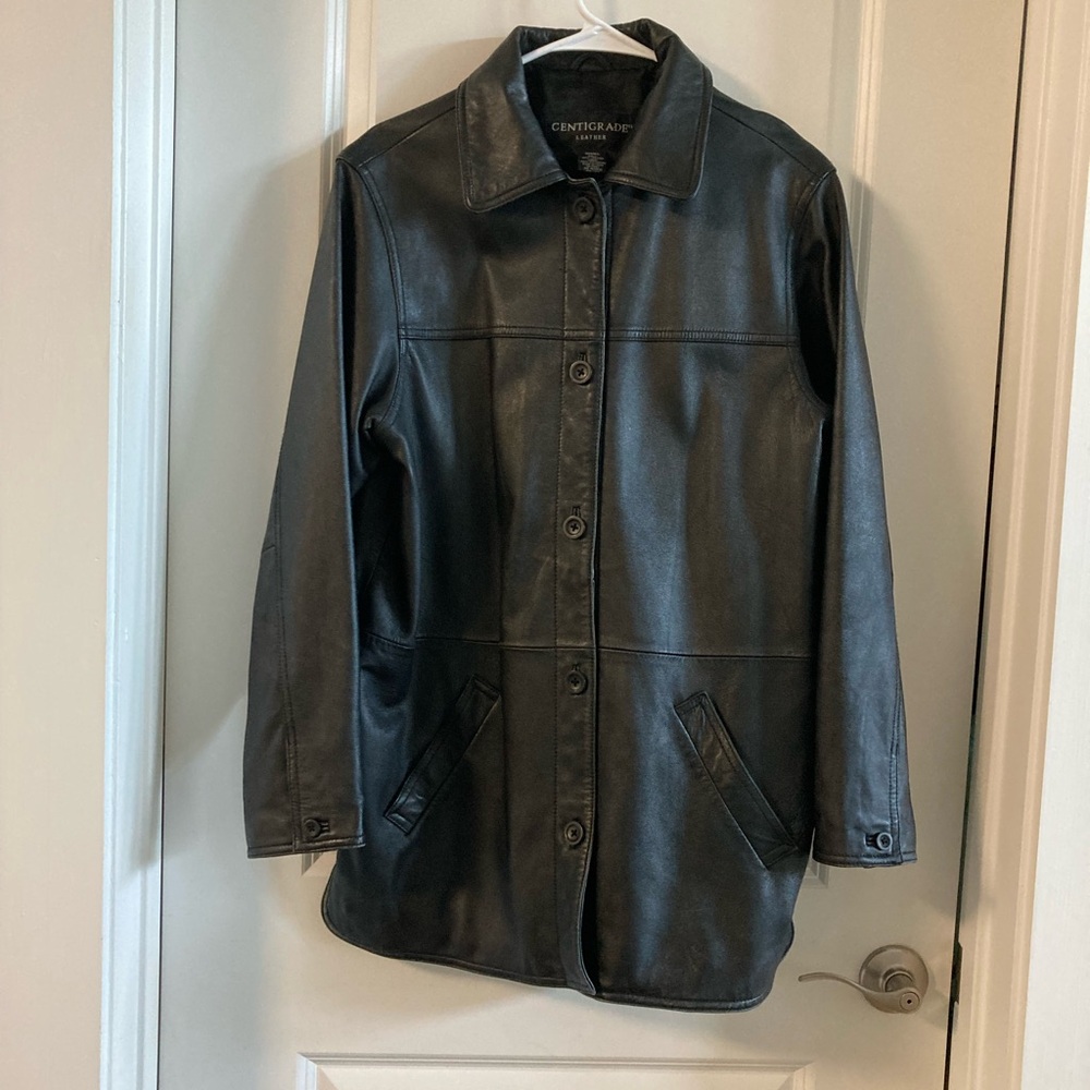 Classic Black Leather Jacket - image 1